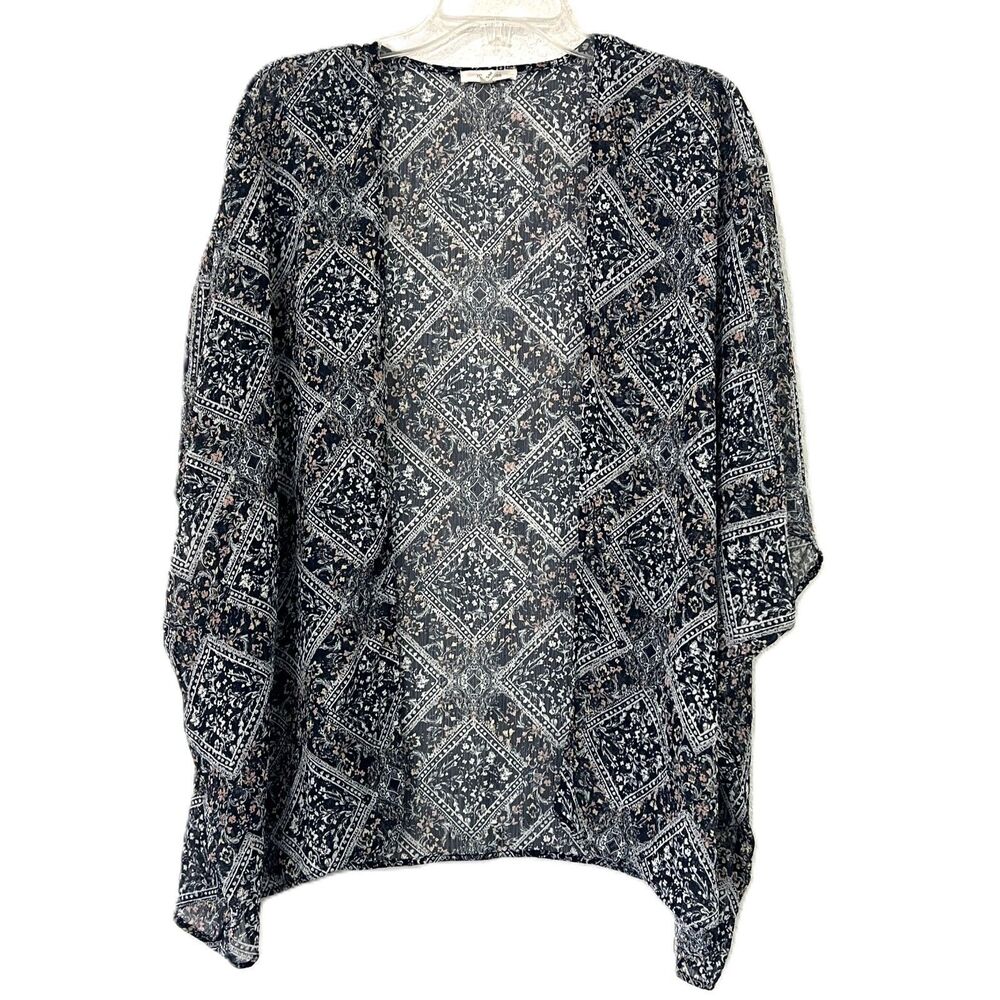 Maurices Womens Light Weight Cardigan Open Front Floral Print Size S/M